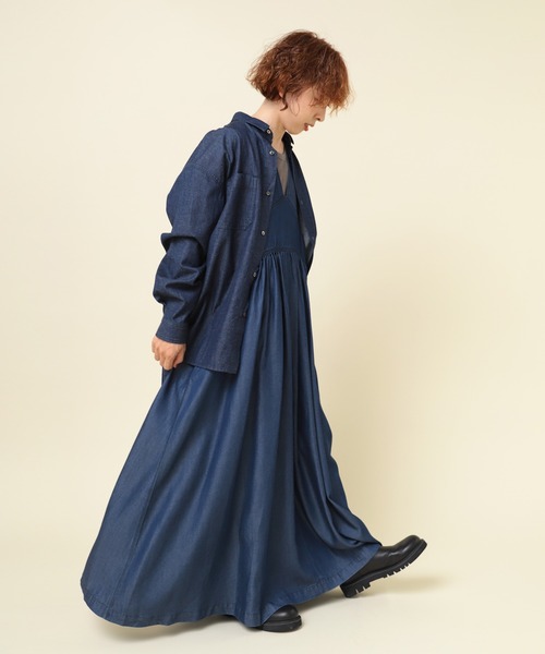 RNA-N（アールエヌエーエヌ） ブラウス シャツ B2855 インディゴ5oz
