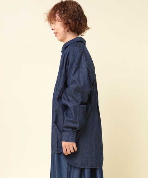 RNA-N（アールエヌエーエヌ） ブラウス シャツ B2855 インディゴ5oz