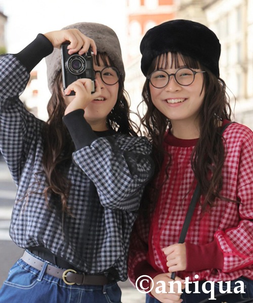 antiqua（アンティカ） 帽子 ハット ファーロシアンハット キッズ 子供