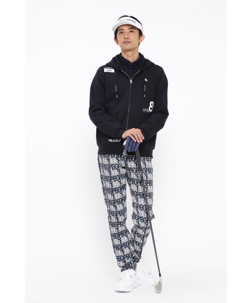 パーカー 「PEARLY GATES」コットン裏毛フルジップフーディ メンズ