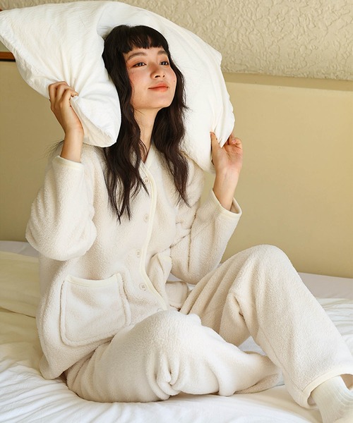 OSYAREVO（オシャレボ） パジャマ ルームウェア ボア カーディガン