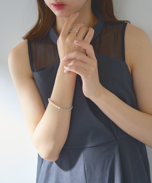 PHILIPPE AUDIBERT パール × チェーンBL ブレスレット PHILIPPE AUDIBERT（フィリップ オーディベール） ブレスレット