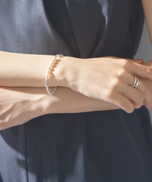 PHILIPPE AUDIBERT パール × チェーンBL ブレスレット PHILIPPE AUDIBERT（フィリップ オーディベール） ブレスレット