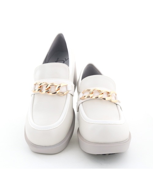 お値下げ【新品】allureville チェーンローファー 38 (24cm) byあしながおじさん ローファー 軽量｜厚底チェーンローファー