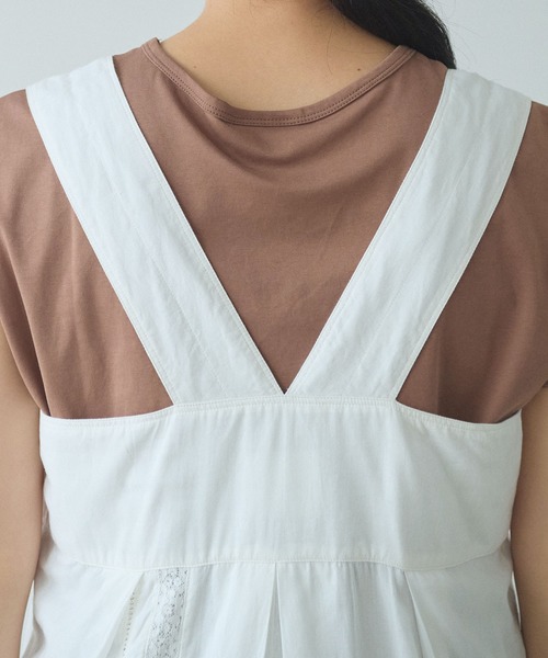 yuni △カットワーク刺繍 ジャンパースカート yuni/カットワーク刺繍ジャンパースカート | CocoRyne