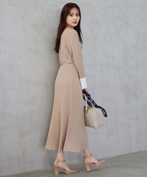 Andemiu ワンピース リブソデカフスニットワンピース291802
