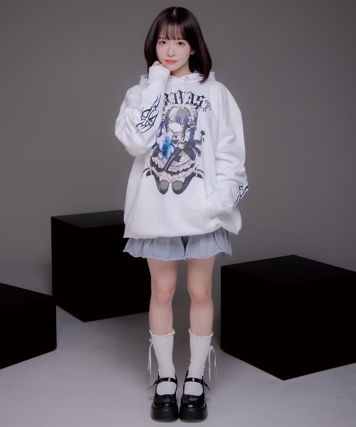 パーカー TRAVAS TOKYO × 適当緑 コラボプリントパーカー レディース メンズ TRAVAS TOKYO パーカー × 適当緑 コラボプリントパーカー