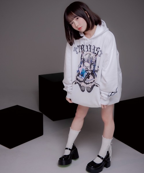 TRAVAS TOKYO パーカー × 適当緑 コラボプリントパーカー