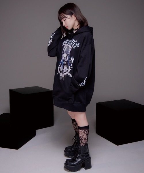 TRAVAS TOKYO パーカー × 適当緑 コラボプリントパーカー