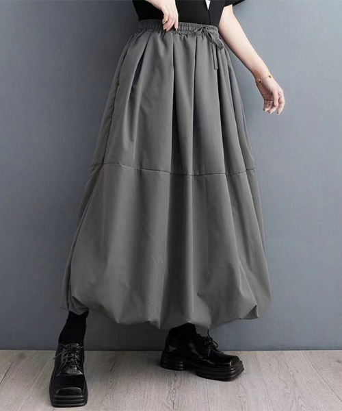 nagonstans バルーンスカート　Saba 24SS サテンタックバルーンスカート