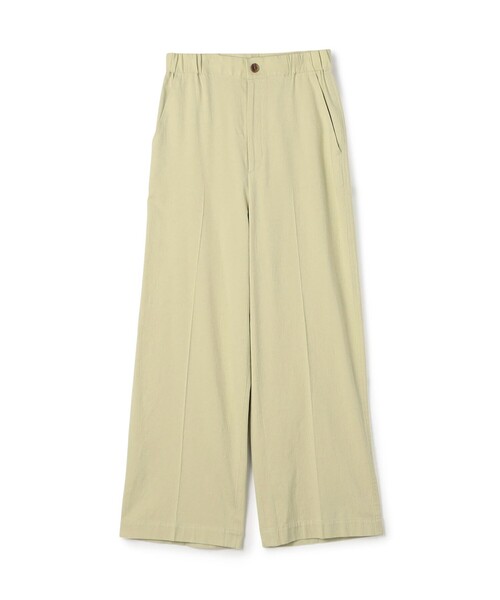 MACPHEE パンツ コットンレーヨンリネンストレッチ ストレート