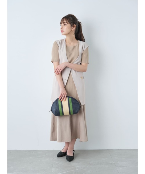 ワンピース ドッキングナローワンピース 「低身長・小柄女性