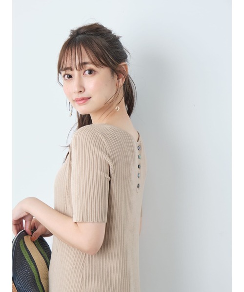 ワンピース ドッキングナローワンピース 「低身長・小柄女性