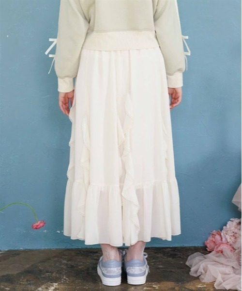 axes femme（アクシーズ ファム） スカート シフォン×ラッフルフリル
