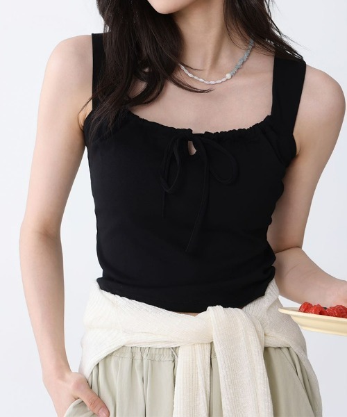リボンタンクトップ U by SPICK&SPAN｜ショルダーリボンタンクトップ | Rakuten