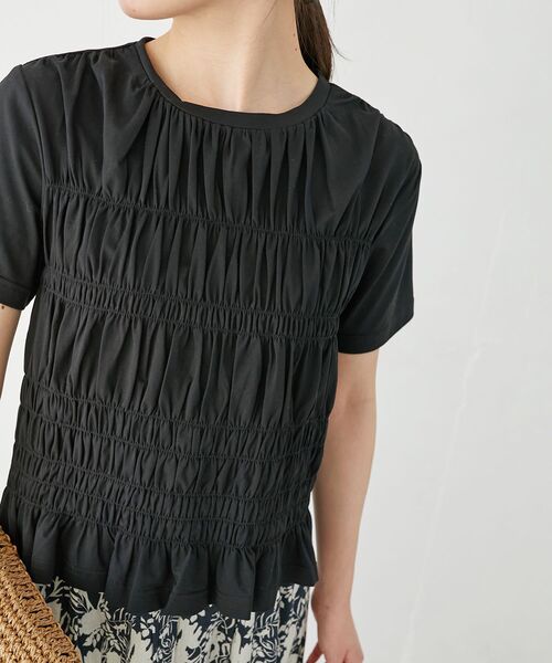 tシャツ フロントシャーリングTシャツ レディース