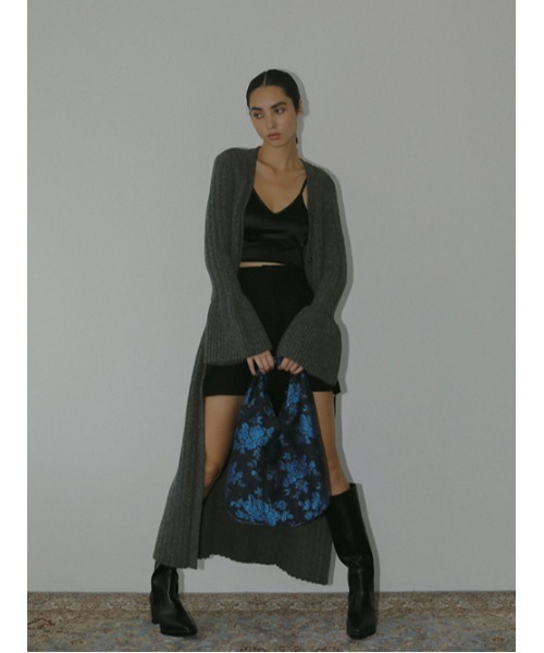 「AMAIL」 ニットカーディガン FREE レッド レディース_画像2