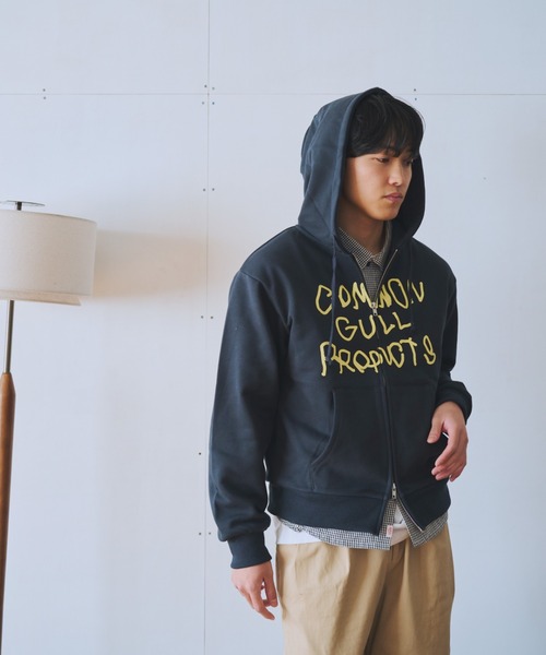 COMMON GULL PRODUCTS パーカー Ｌサイズ　ピンク common gull products. パーカー produts hoodie レディース