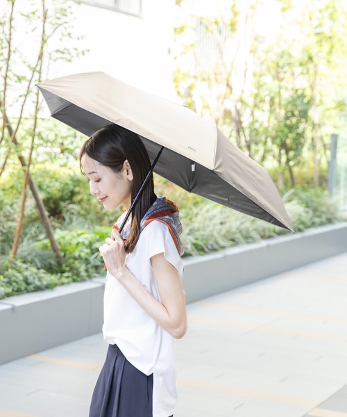 GLOBAL WORK 折りたたみ傘 晴雨兼用/遮光軽量ソリッド折り畳み傘