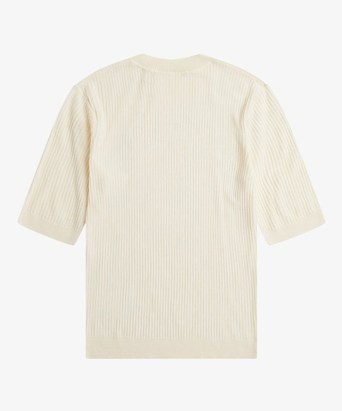 FRED PERRY フレッドペリー モックネックシアーニット Sheer Knit High Neck Top／シアーニットハイネックトップス（T