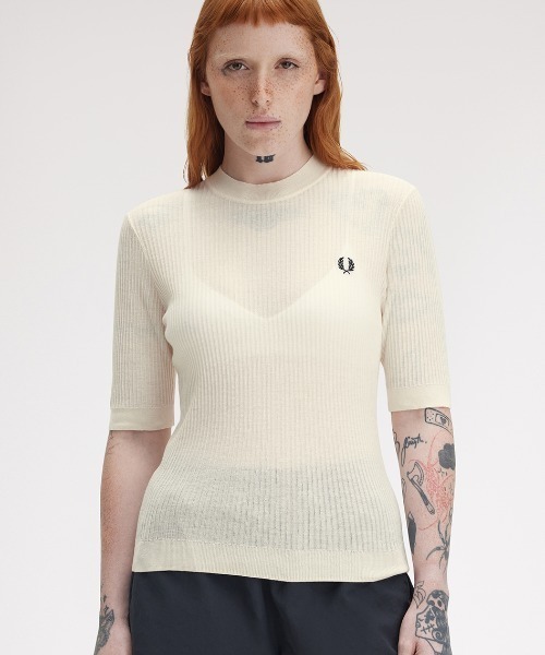 トップス Fred Perry Twin Tipped Fred Perry Dress - Silky Peach / Dark Petrol