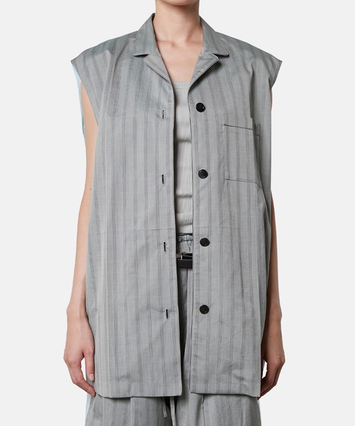 ブラウス シャツ バックタフタスリーブレスシャツ / Back Taffeta  Sleeveless Shirt レディース IRENE ブラウス シャツ バックタフタスリーブレスシャツ / Back