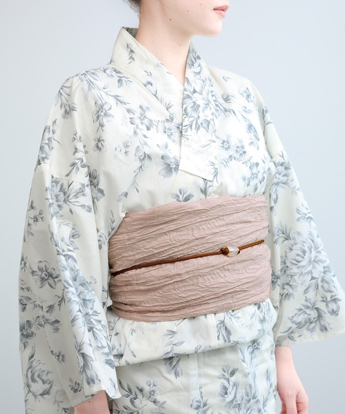aimoha（アイモハ） ゆかた 浴衣 花模様コットン浴衣4点セット ゆかた