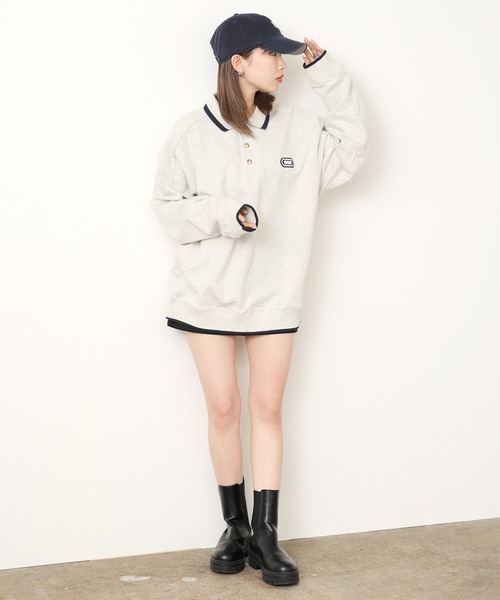 HUF ポロシャツ HUF/ハフ ESSEX POLO FLEECE ニットポロ 長袖