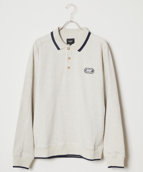 HUF ポロシャツ HUF/ハフ ESSEX POLO FLEECE ニットポロ 長袖