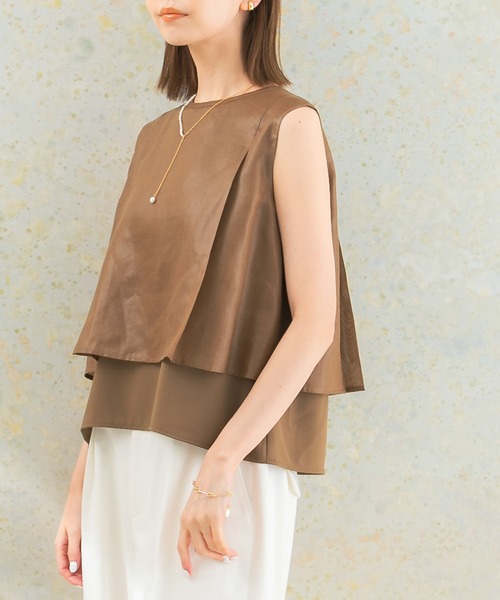 「URBAN RESEARCH ROSSO WOMEN」 ノースリーブブラウス FREE ブラウン レディース