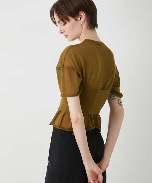 トップス LA PEAU DE GEM two piece layered knit LA PEAU DE GEM two piece layered knit - メルカリ