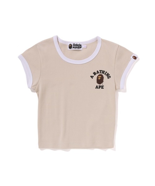 tシャツ COLLEGE CROPPED TRIM TEE レディース