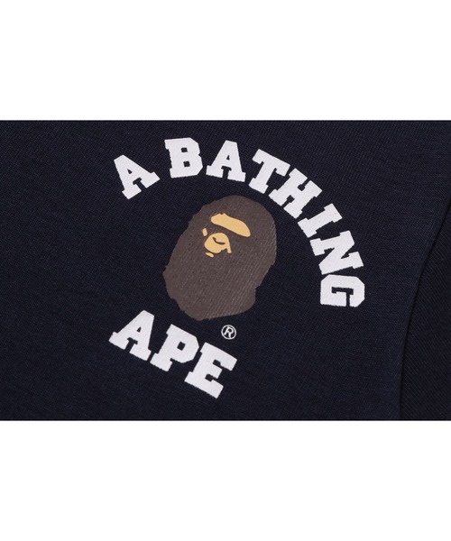 トップス A BATHING APE COLLEGE CROPPED TRIM TEE A BATHING APE Ladies' COLLEGE CROPPED TRIM TEE