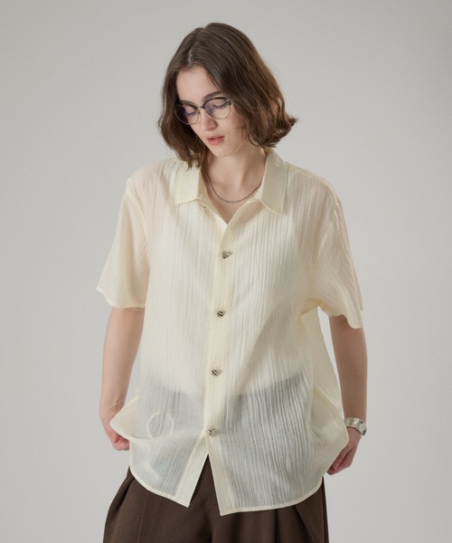 シャツ SILVER BUTTON REGULAR COLLAR SHIRT / シルバーボタンレギュラーカラーシャツ メンズ レディースの画像