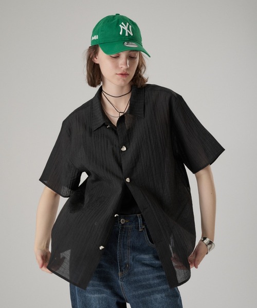 シャツ SILVER BUTTON REGULAR COLLAR SHIRT / シルバーボタンレギュラーカラーシャツ メンズ レディースの画像