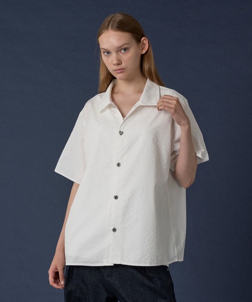 ONCILY シャツ SILVER BUTTON REGULAR COLLAR SHIRT / シルバー