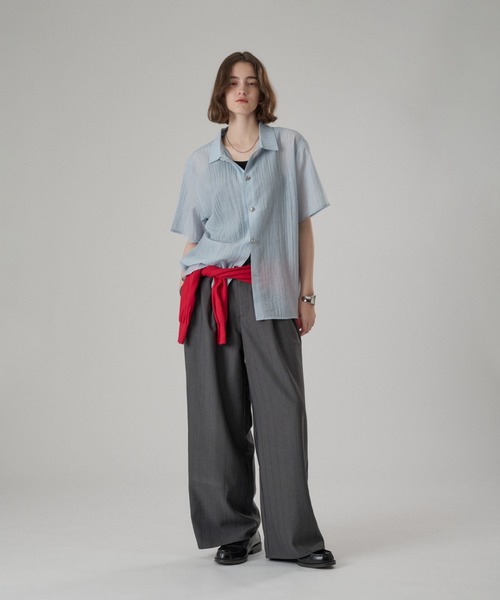シャツ SILVER BUTTON REGULAR COLLAR SHIRT / シルバーボタンレギュラーカラーシャツ メンズ レディースの画像