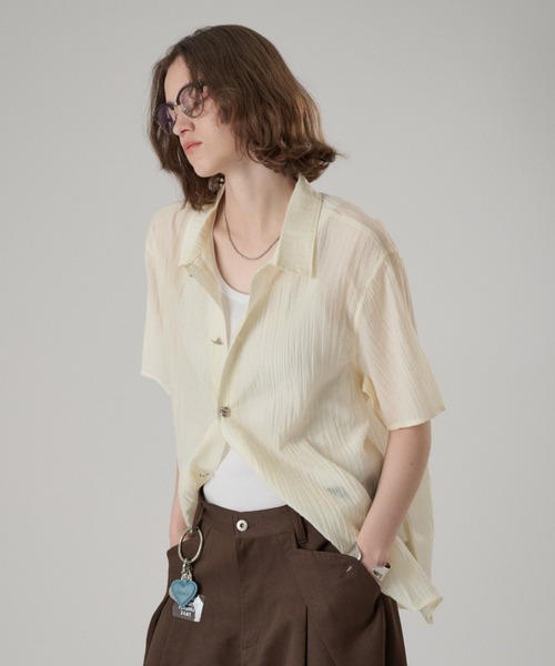 シャツ SILVER BUTTON REGULAR COLLAR SHIRT / シルバーボタンレギュラーカラーシャツ メンズ レディースの画像