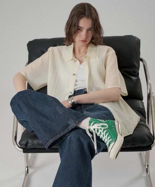 シャツ SILVER BUTTON REGULAR COLLAR SHIRT / シルバーボタンレギュラーカラーシャツ メンズ レディースの画像