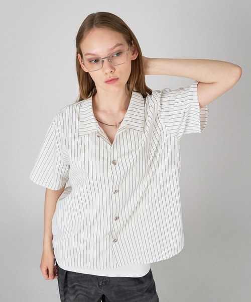 ブラウス シャツ Z)「BLINGLEADS」KNIT SHIRT 1/ABM21979 レディース メンズ Bling Leads ブラウス シャツ Z)「BLINGLEADS」KNIT SHIRT 1