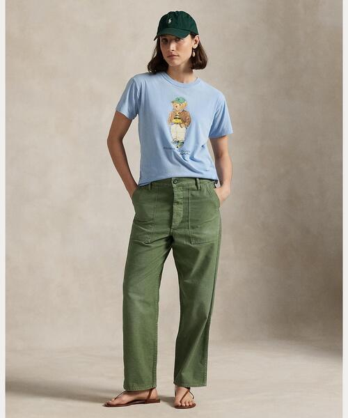 【2821】Polo ベア コットン ジャージー Tシャツ XS カーキ 半袖 2821】Polo ベア コットン ジャージー Tシャツ XS カーキ 半袖