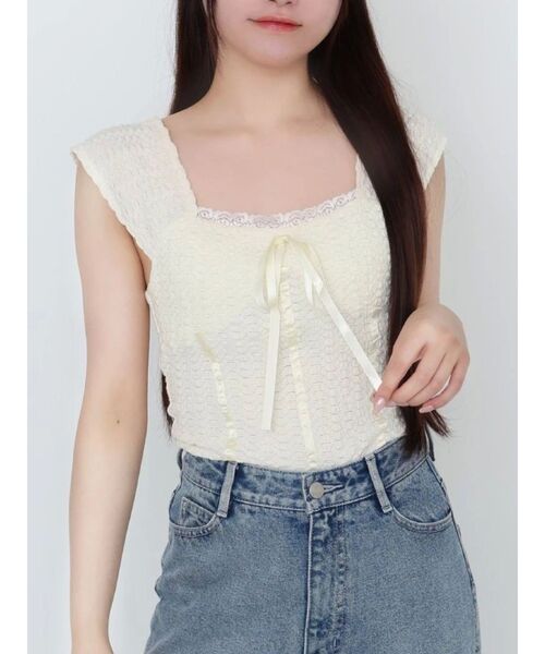 EATME（イートミー） tシャツ バレエリボンノースリーブ レディース 