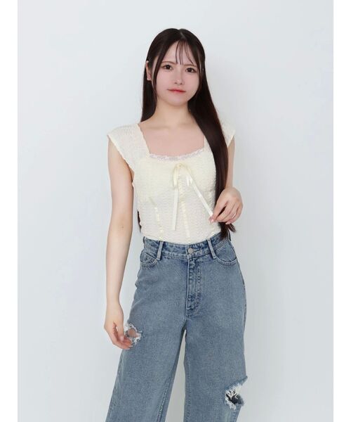 EATME（イートミー） tシャツ バレエリボンノースリーブ レディース 