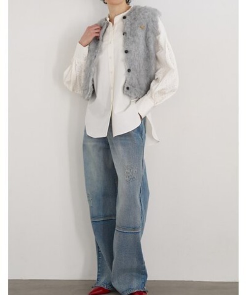 YENN イエン PADDING NECK KNIT ニットベスト YENN（イェン） パディング ネック ベスト / トップス