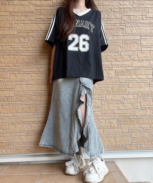 Nana ロング スカート フリルスリットマーメイドスカート : ZOZOTOWN