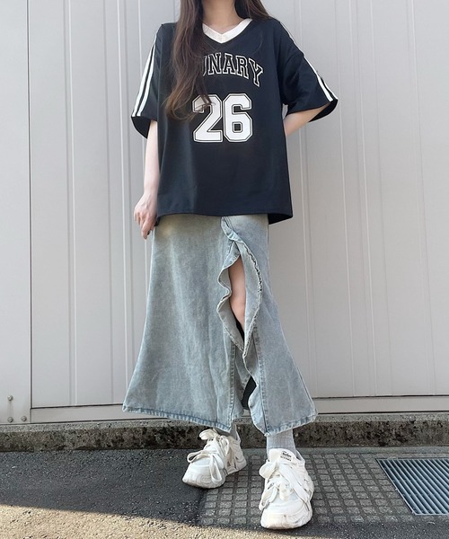 Nana ロング スカート フリルスリットマーメイドスカート : ZOZOTOWN