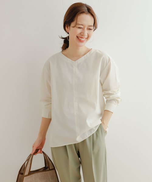 「URBAN RESEARCH DOORS」 長(zhǎng)袖ブラウス MEDIUM アイボリー レディース