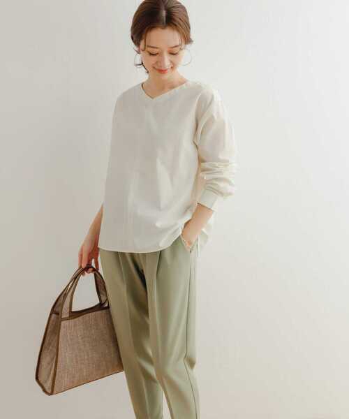 「URBAN RESEARCH DOORS」 長(zhǎng)袖ブラウス MEDIUM アイボリー レディース