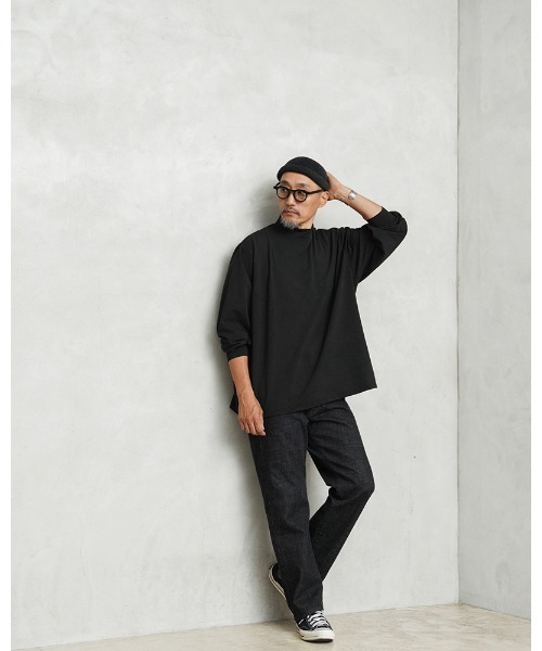 ブラック 長袖アンダーシャツ MILITARY（ミリタリー） tシャツ 実物 新品 デッドストック 米軍 MOCK