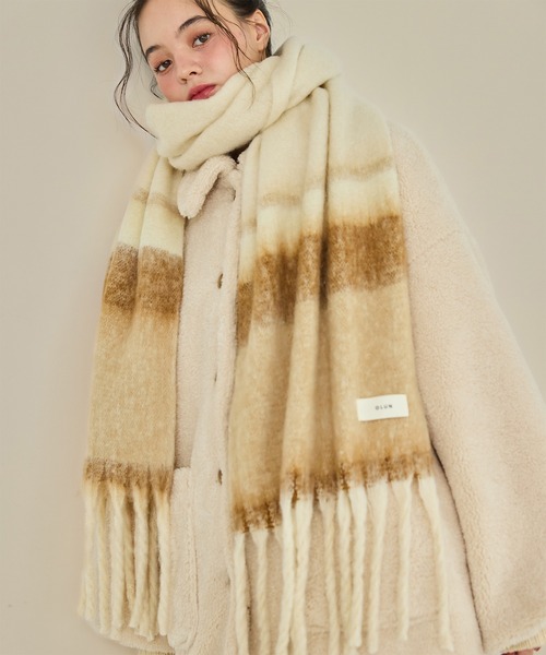 OLUN マフラー ストール volume mix color muffler/ボリュームミックス